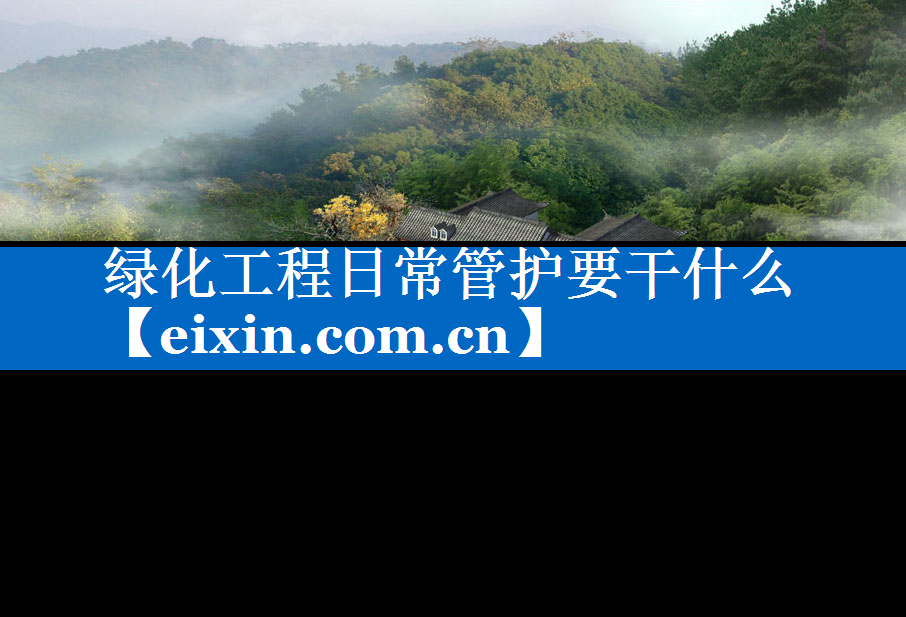 绿化工程日常管护要干什么