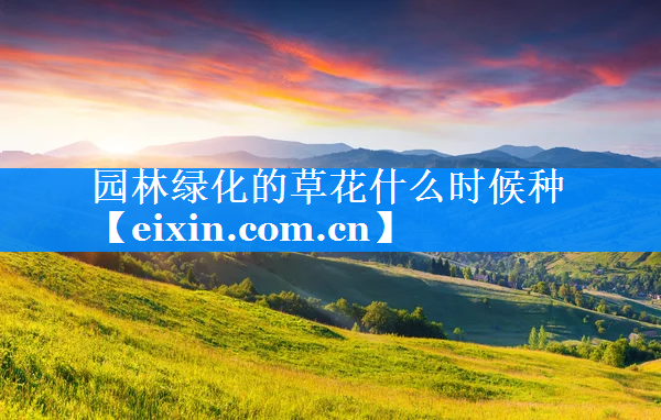 园林绿化的草花什么时候种